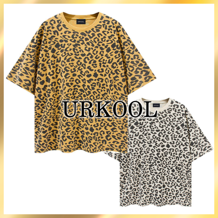 国内発送/関税込☆URKOOL☆ルーズ レオパード 半袖 Tシャツ☆