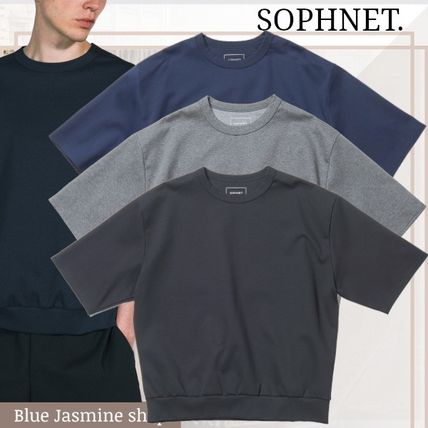 SOPHNET. Crew Neck Crew Neck Plain Cotton Short Sleeves Logo Crew Neck T-Shirts