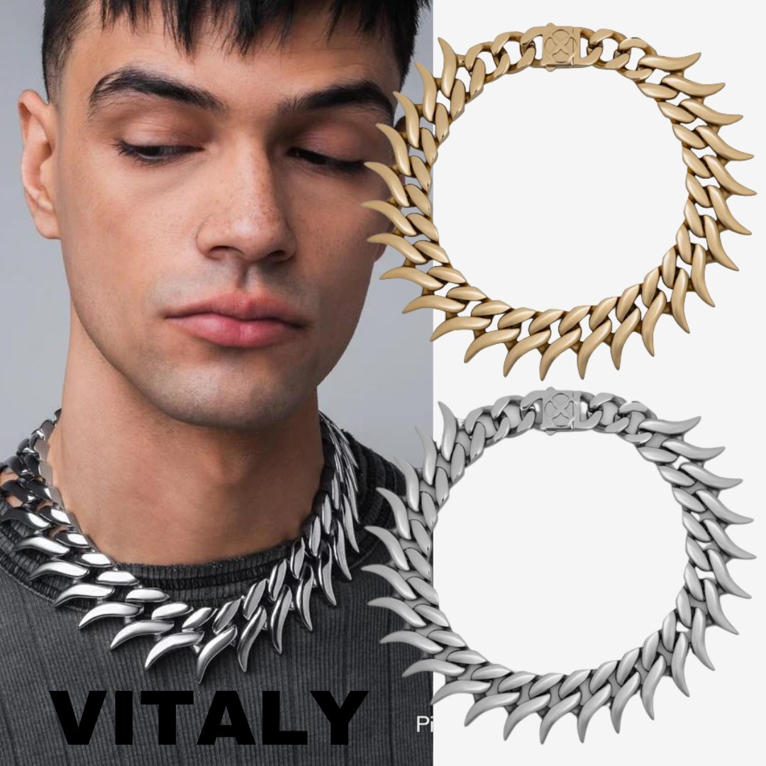 VITALY ネックレス ステンレス 羽 おしゃれ