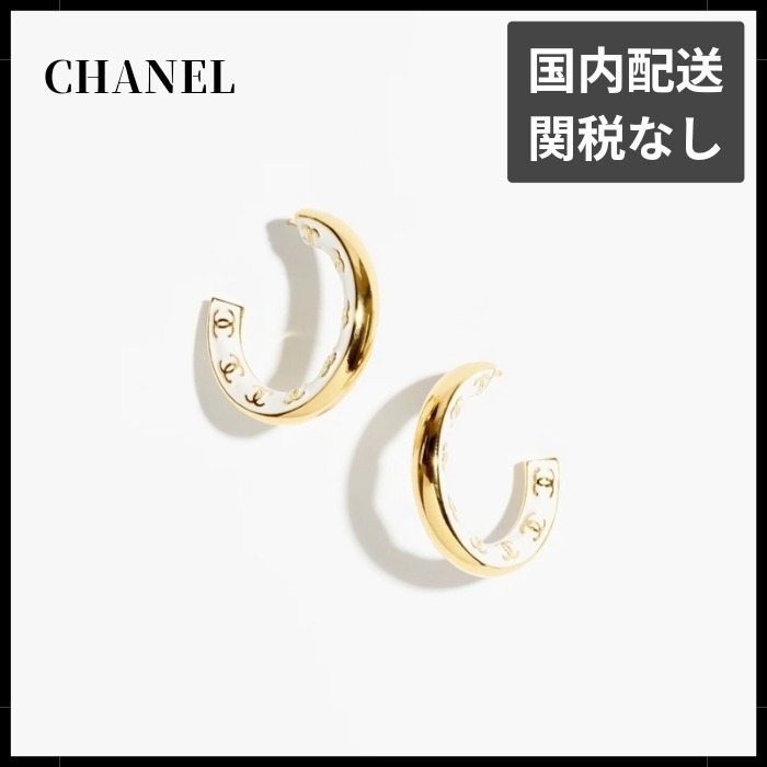 24SS新作♪ゴールドCCマークがお洒落】CHANEL フープ ピアス