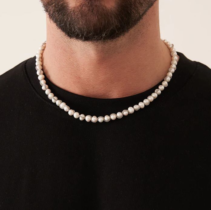 CRAFTD London ネックレス CHAIN WRAP REAL PEARL NECKLACE
