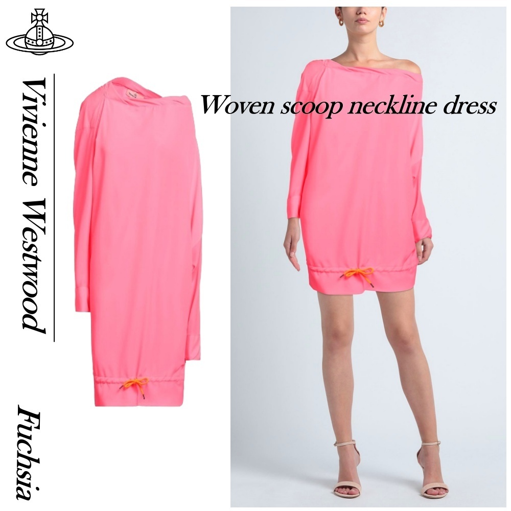 VIVIENNE WESTWOOD ウーブンスクープネックドレス