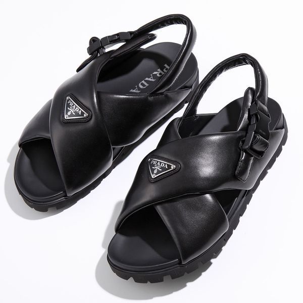 PRADA サンダル モノリス 2X3089 2DL8 パテッドナッパレザー