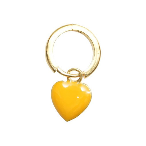 【WILHELMINA GARCIA】 GOLD HEART EARRING YELLOW