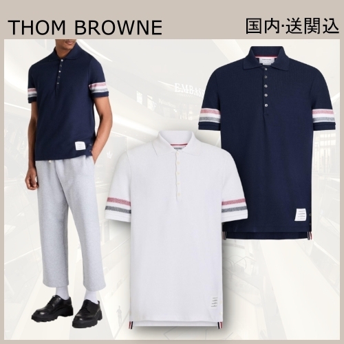 2025 お歳暮【公式】 - 人気ブランド コットン BROWNE THOM ポロシャツ ポロシャツ ストライプ トップス