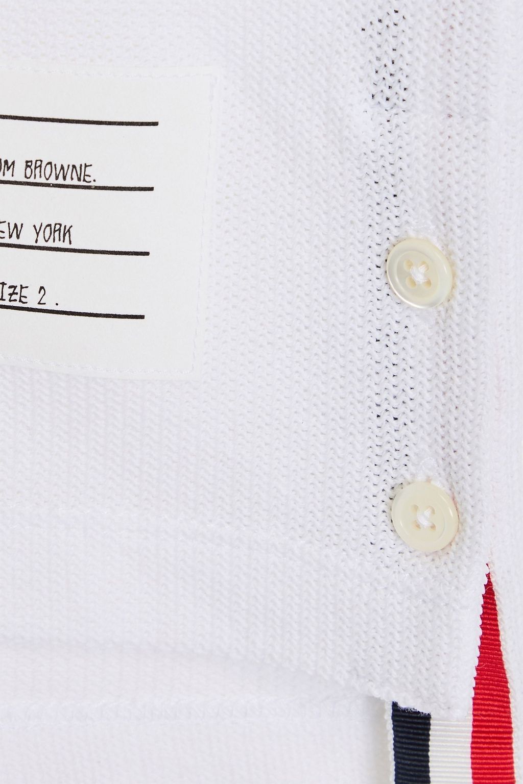 THOM BROWNE コットン ポロシャツ ストライプ ポロシャツ