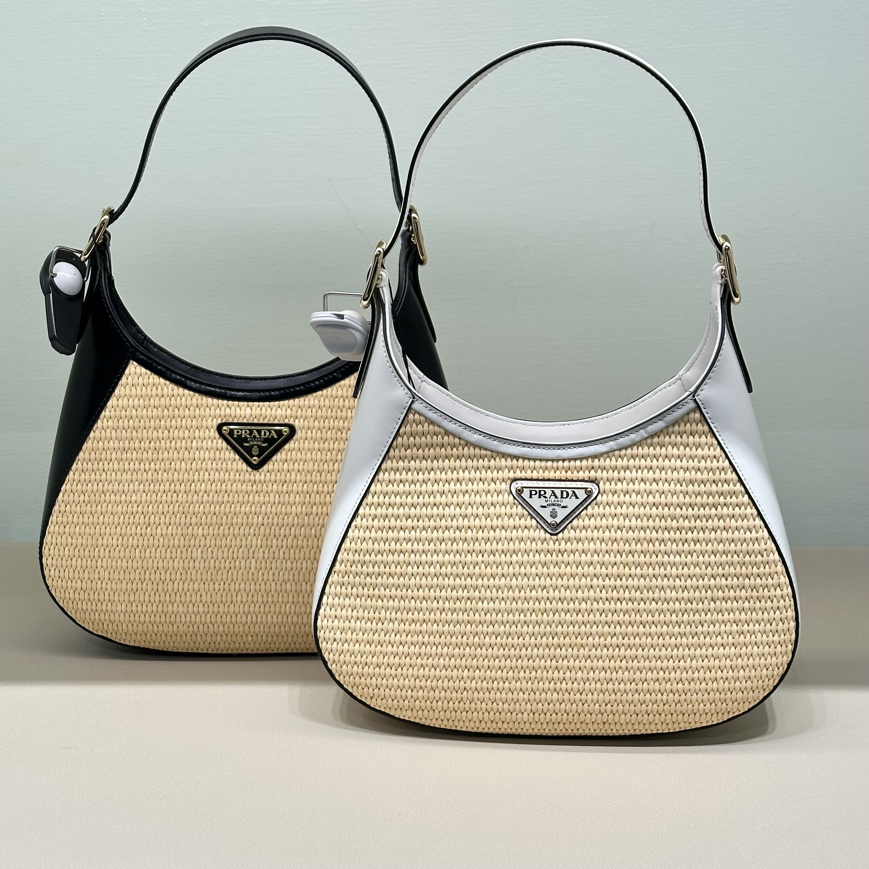 【 PRADA 】ファブリック レザー ショルダーバッグ