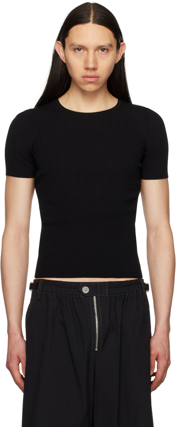 【関税込み】Dion Lee ブラック Gradient Rib トップス