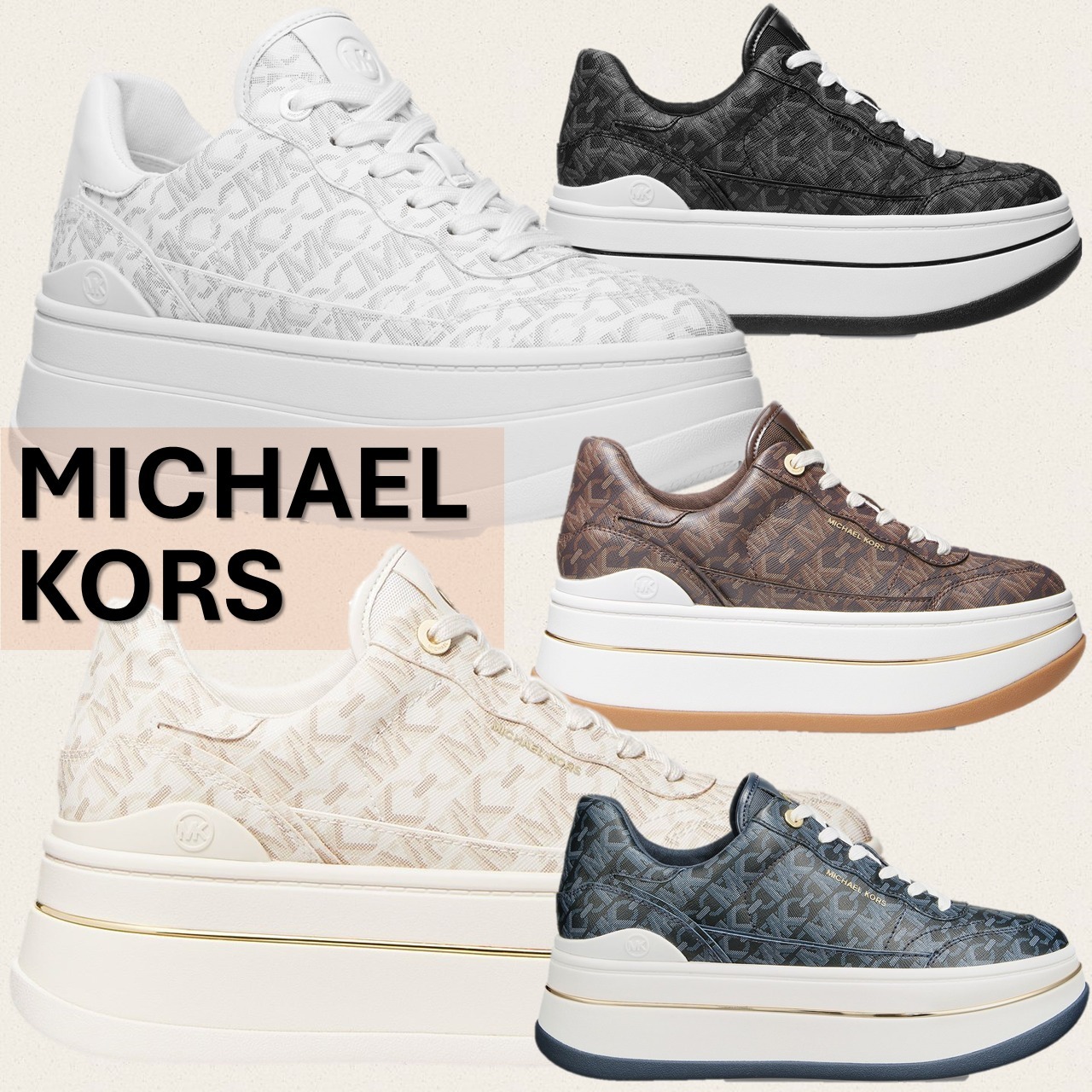MICHAEL KORS Hayes プラットフォーム シグネチャー スニーカー