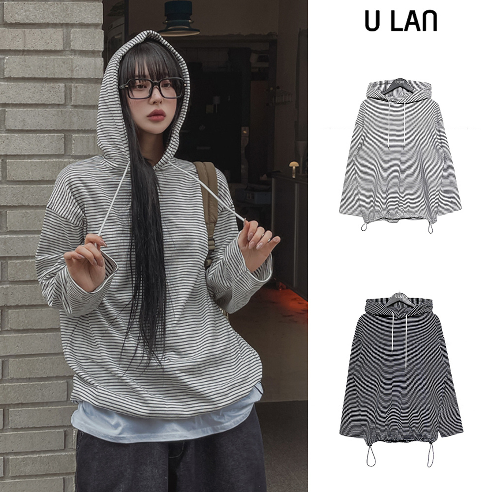 【U LAN】Harper Stripe String Hood