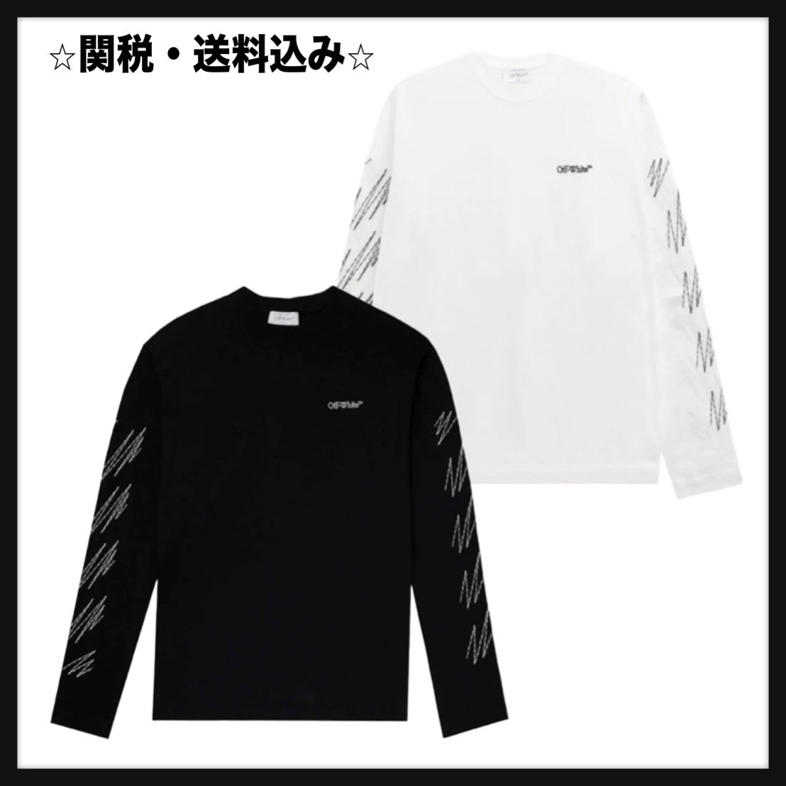 [Off-White] 袖デザイン 長袖Tシャツ