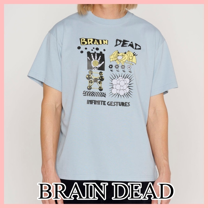 BRAIN DEAD INFINITE GESTURES Tシャツ 半袖 Slate 送料込み