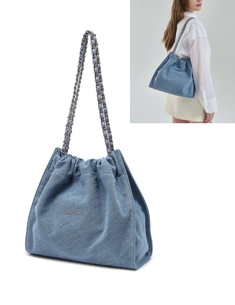 JILLSTUART正規品/送料関税込み Denim Drawstring chain Bag