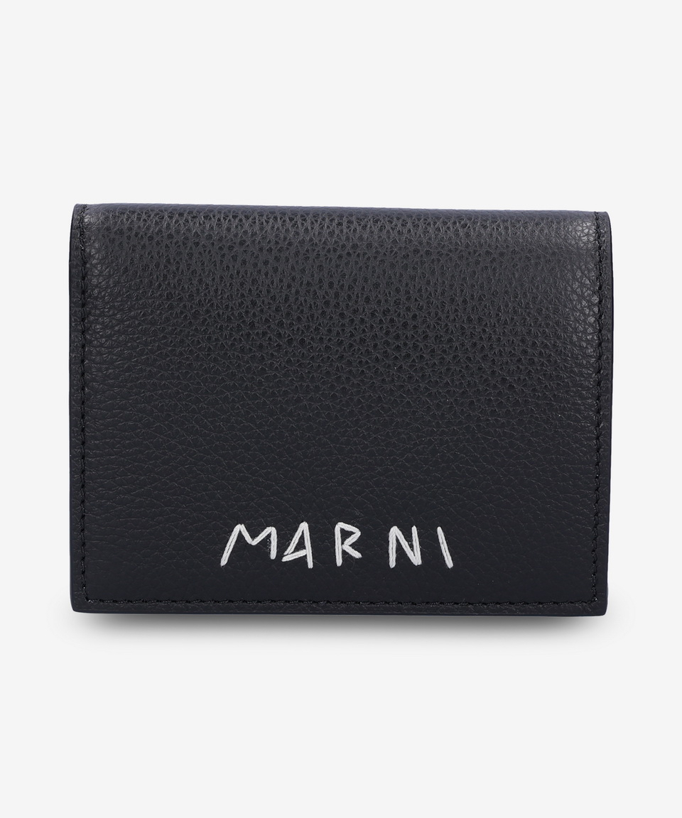 《MARNI》 PFMI0098U0 P6533 00N99 ロゴウォレット