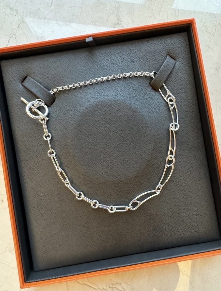 【ファン必見！】HERMES ネックレス Chaine d'ancreパンク エルメス Hermes HERMES ネックレス CHAINE DANDRE PUNK 40cm