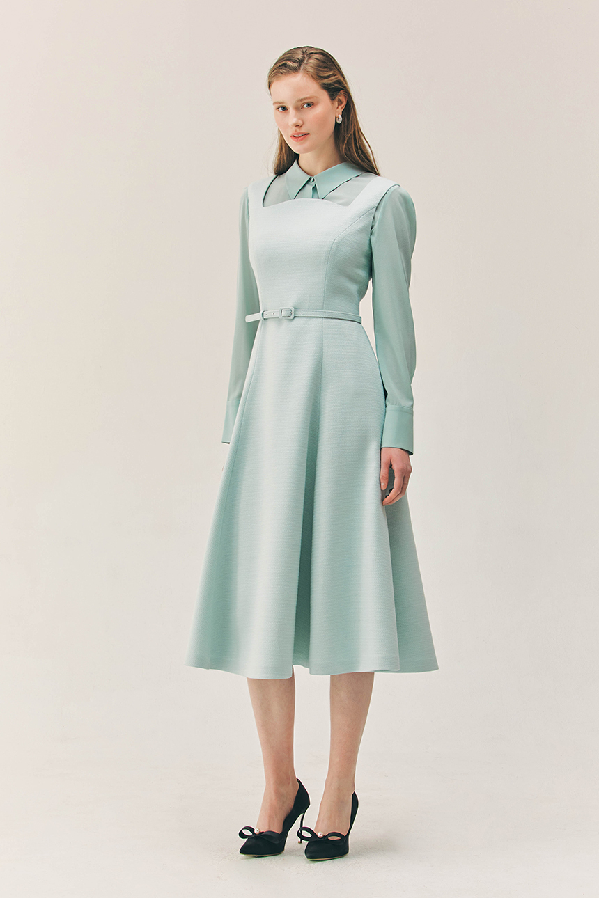 ★BAU by Bride And You★SHELBY SQUARE NECK LONG DRESS★2色 ☆BAU by Bride And You☆SHELBY SQUARE NECK LONG DRESS☆2色