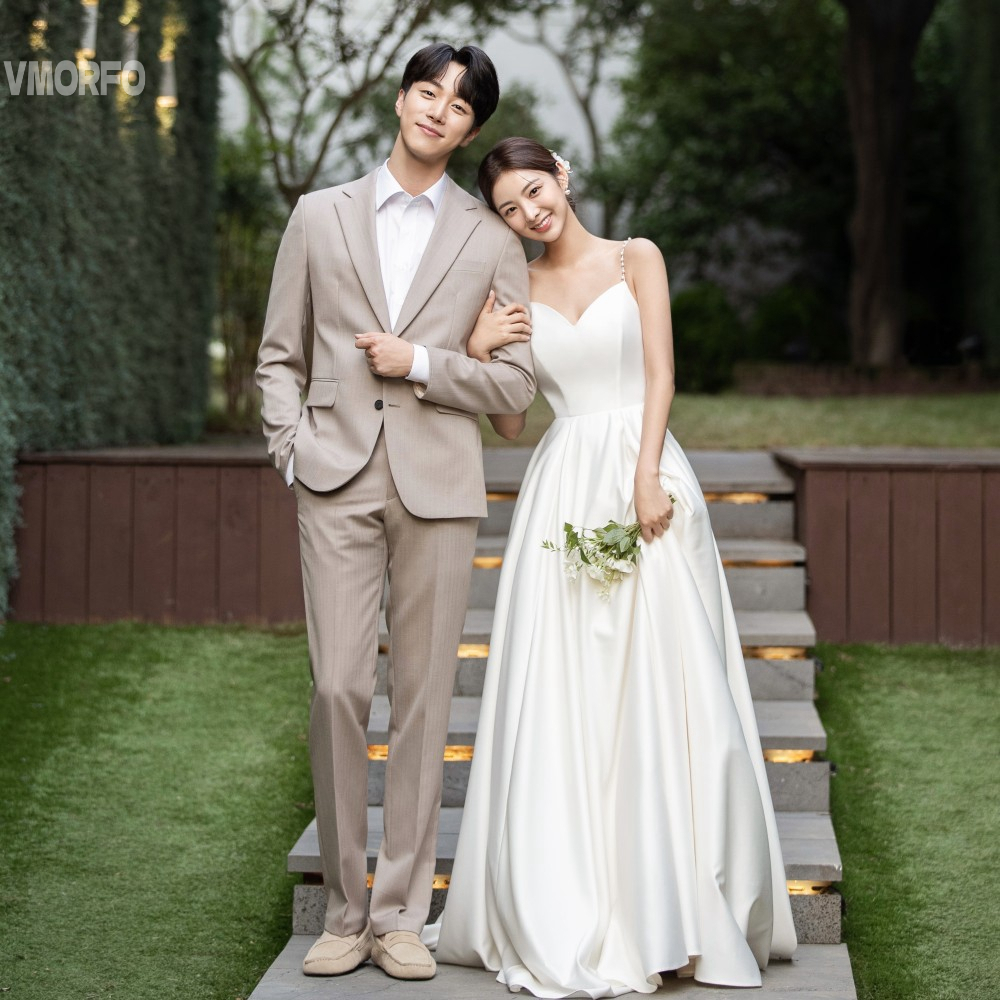 パール ストラップ ハイウエスト ウェディングドレス 結婚式