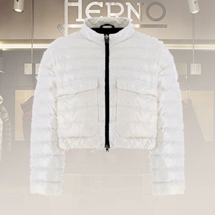 HERNO More Jackets Short Casual Style Nylon Plain Elegant Style Bridal Jackets