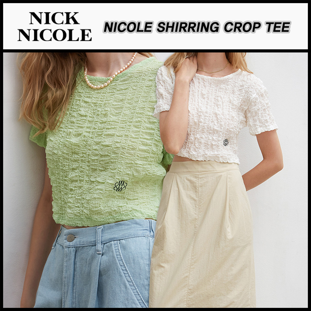 ★NICK&NICOLE★NICOLE SHIRRING CROP TEE★送料・関税込★