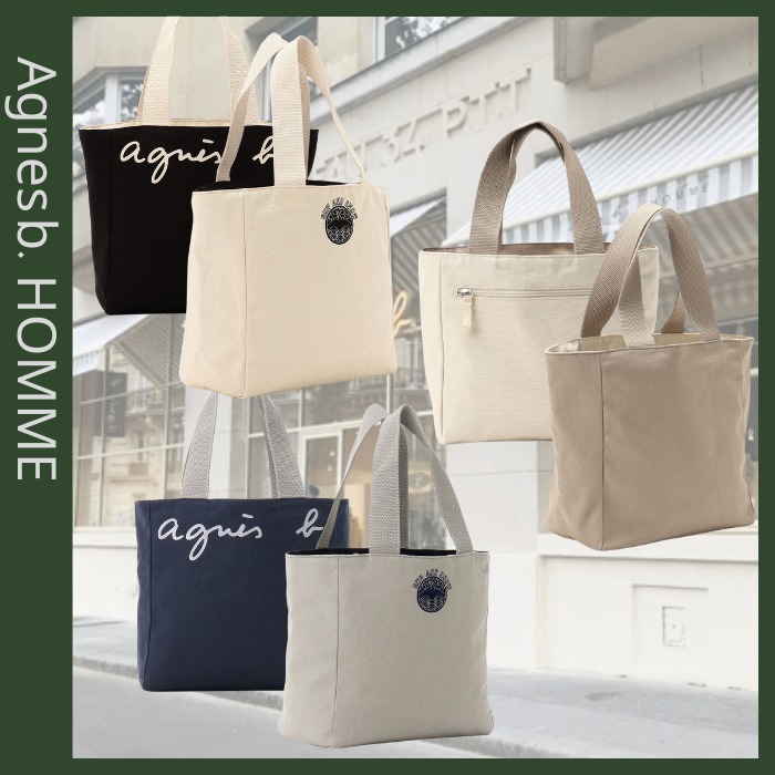 【国内発送◎】Agnes b. キャンバス リバーシブルトートバッグ