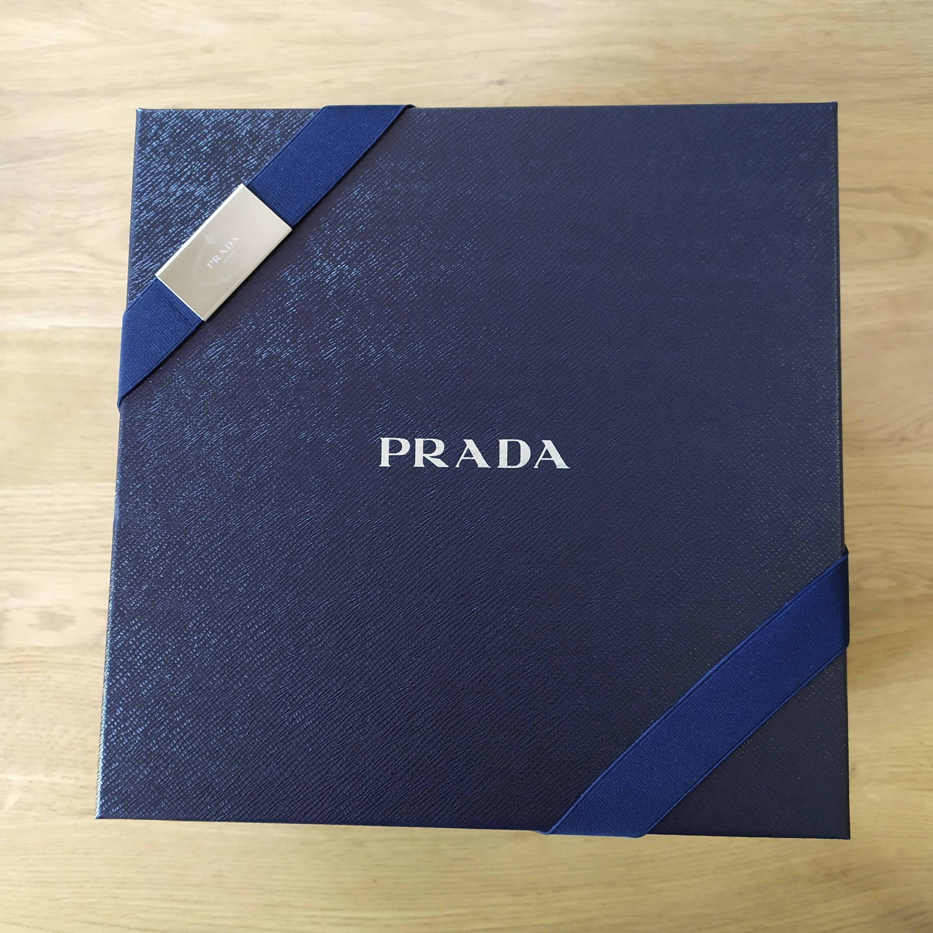 ＊PRADA＊ リネンブレンドxレザー ラージ トートバッグ 関税込☆PRADA リネンブレンドxレザー ラージ トートバッグ