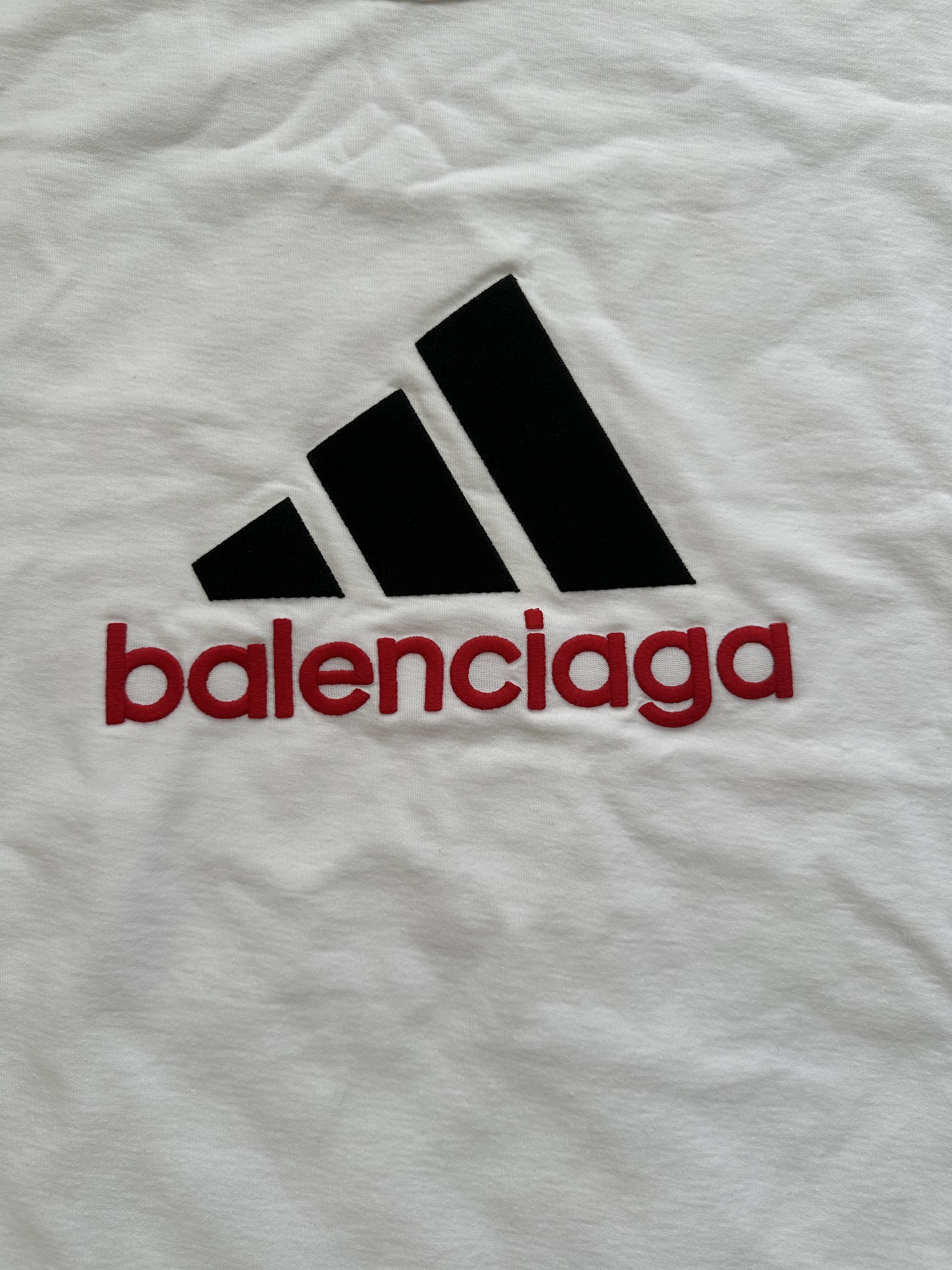 【BALENCIAGA】Balenciaga x adidas ロゴ Tシャツ 関税送料込 Balenciaga - x Adidas logo cotton T-shirt Balenciaga