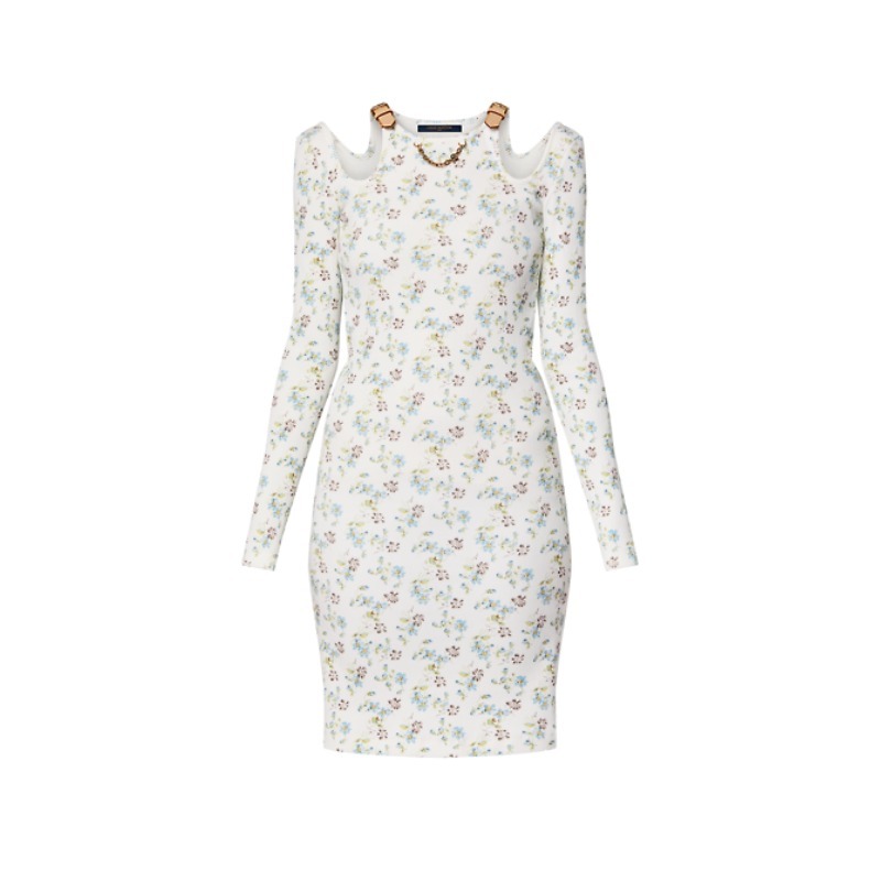 【ルイヴィトン・Louis Vuitton 】Floral Eyelet Strap Dress