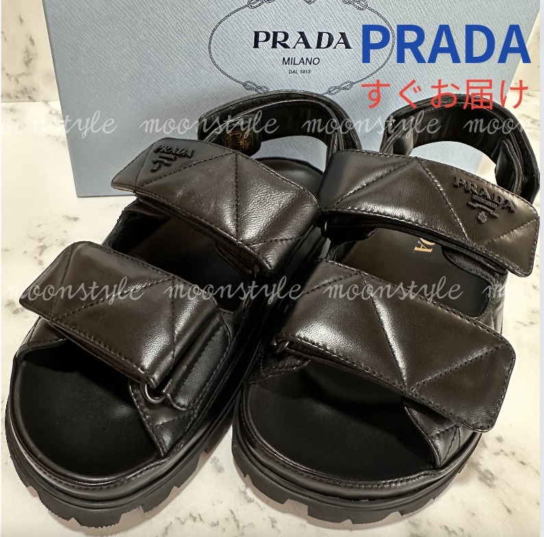 PRADA★プラダ パデッドナッパレザー サンダル