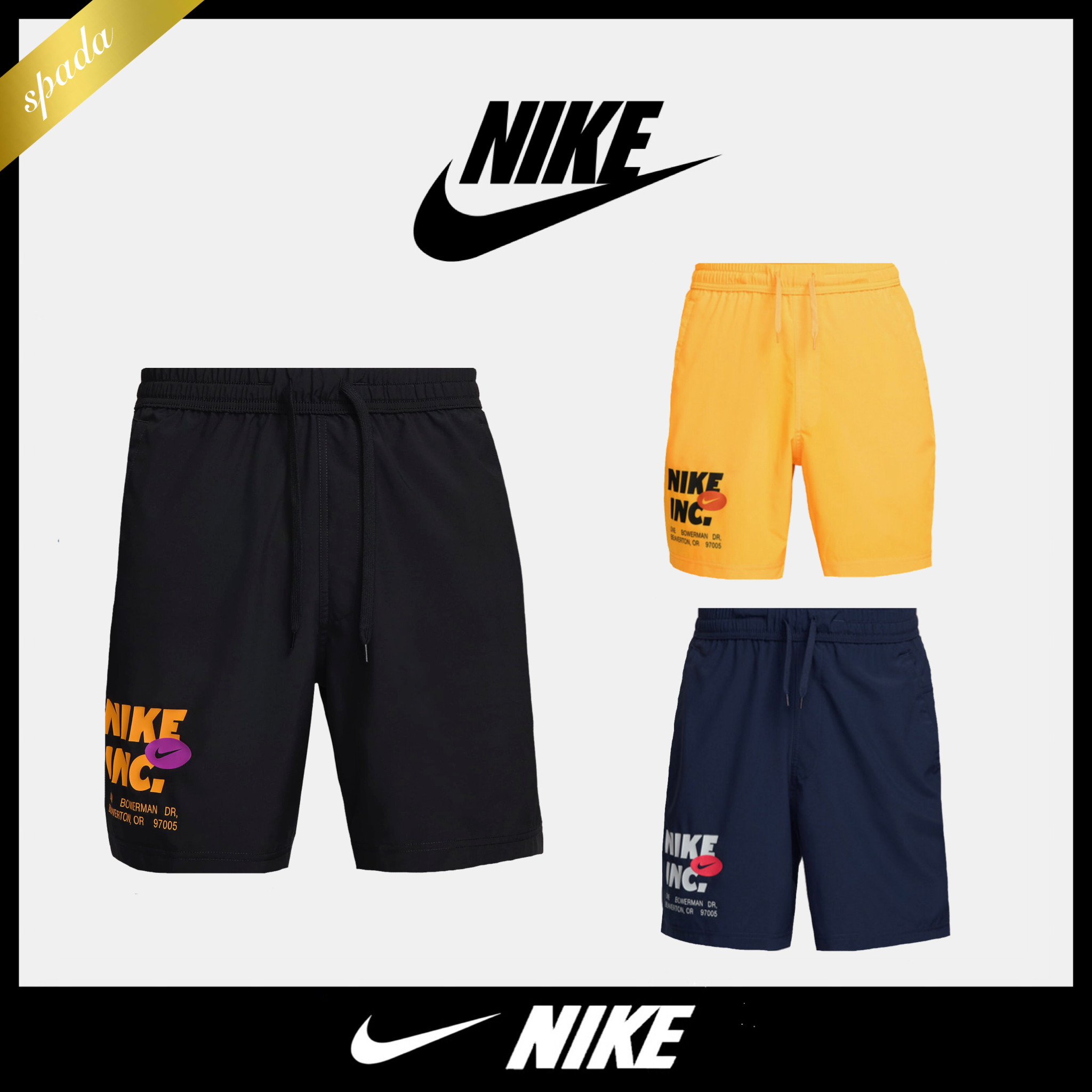 【NIKE】3カラー ロゴ グラフィック ショートパンツ / 送料無料