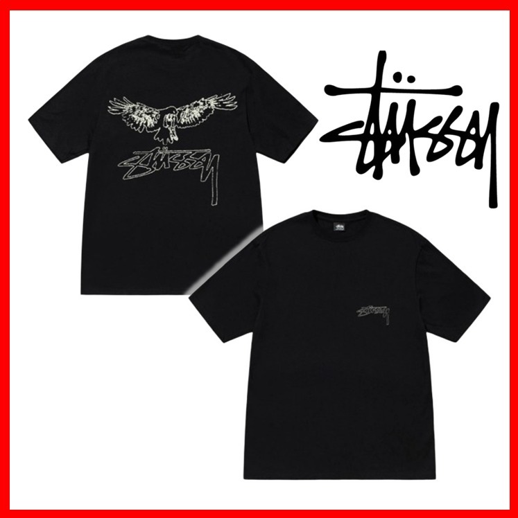 ★韓国の人気★【STUSSY】★WINGSPAN TEE★BLACK★