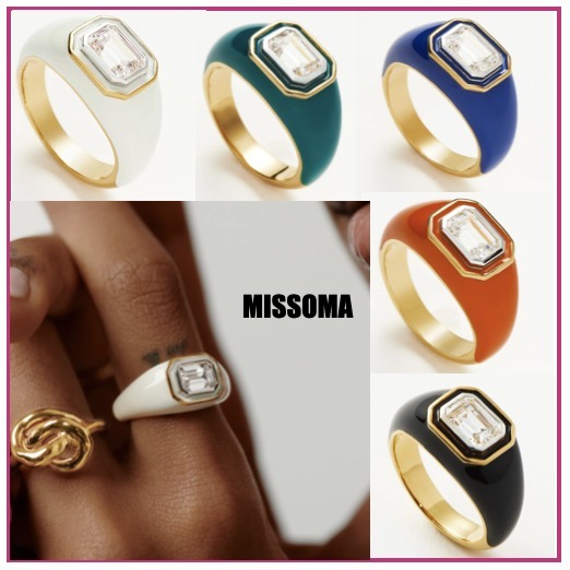 MISSOMA エナメル & ストーン ドーム リング 人気