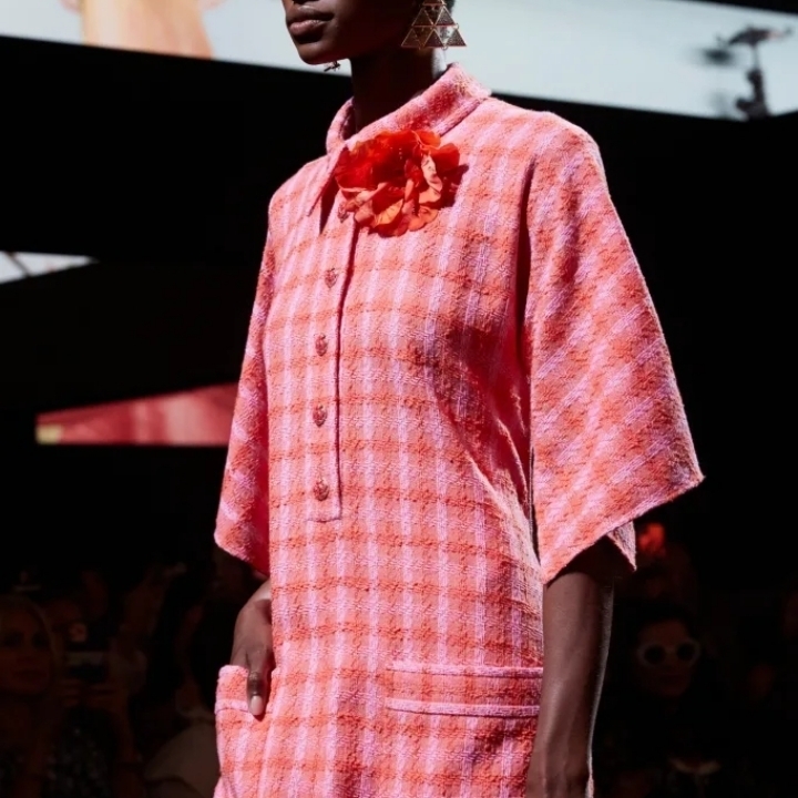 BCBGMAXAZRIA Runway ワンピースドレス チェック Lサイズ