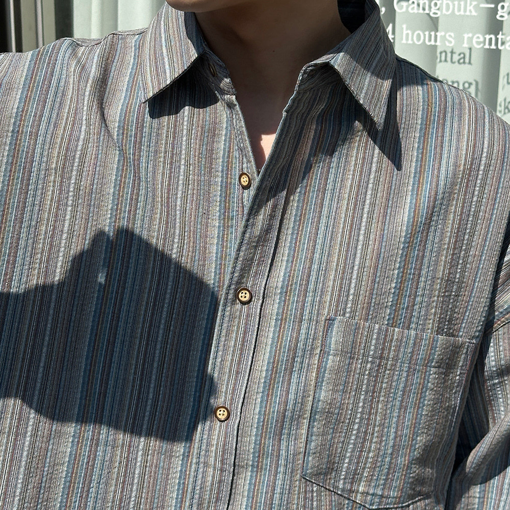 ASCLO Lyon Art Stripe Shirt (3color) (ASCLO/シャツ