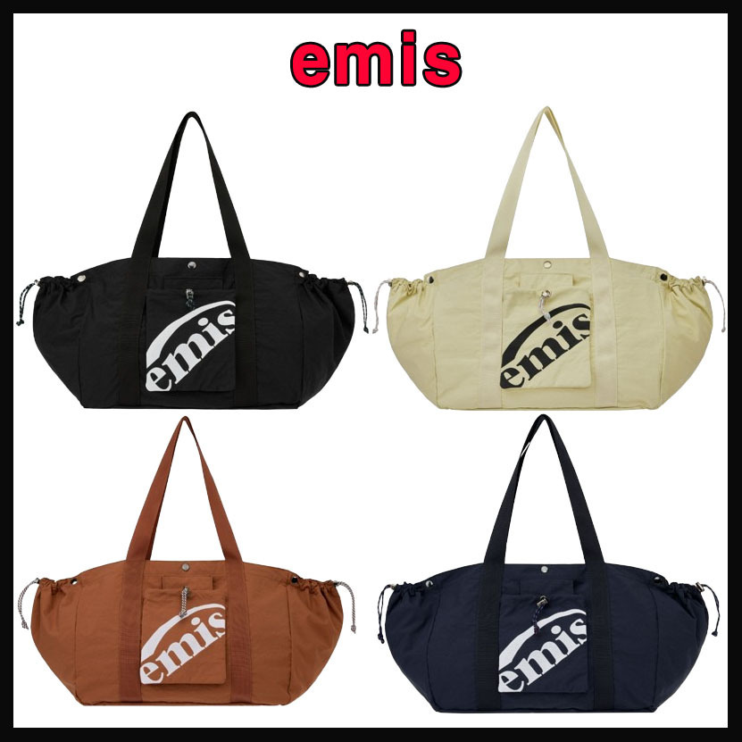 PACKABLE NYLON TOTE BAG-CREAM - EMIS