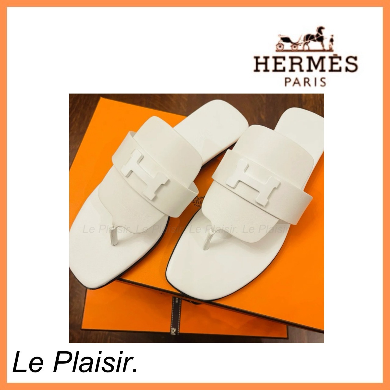 【上品さと歩きやすさを兼ね備えた】HERMES☆Galerie☆サンダル