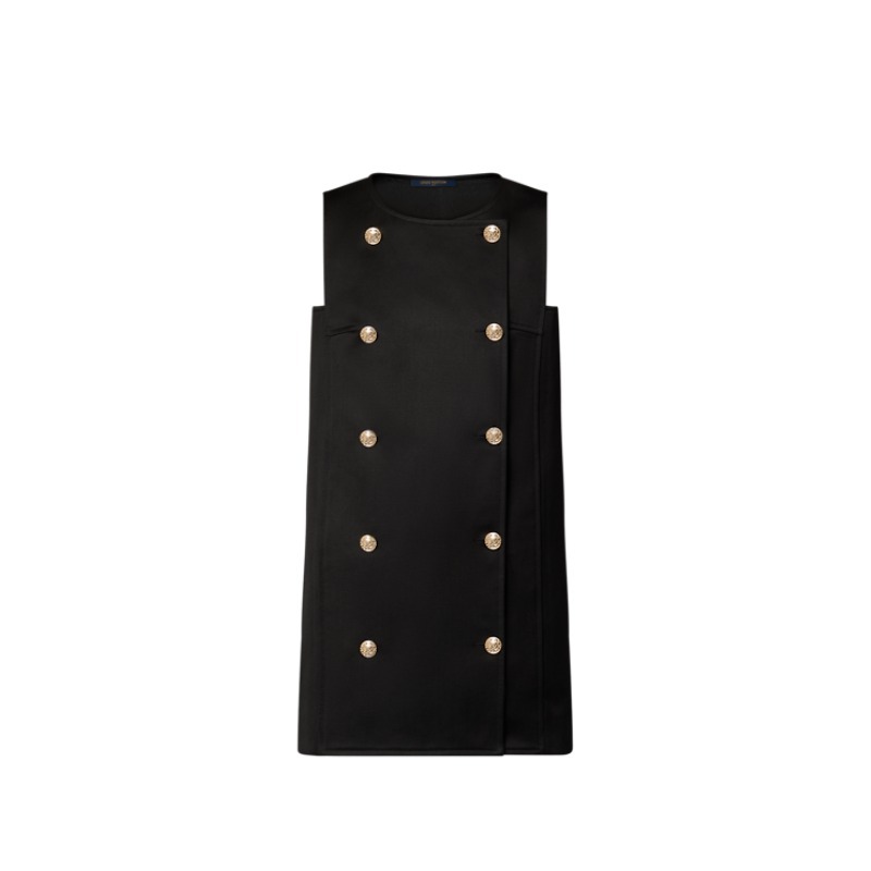 【ルイヴィトン・Louis Vuitton 】Double-Breasted Satin Dress