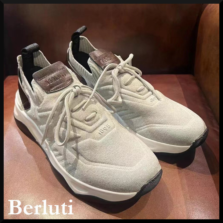 【BERLUTI】シャドーニット&レザースニーカー