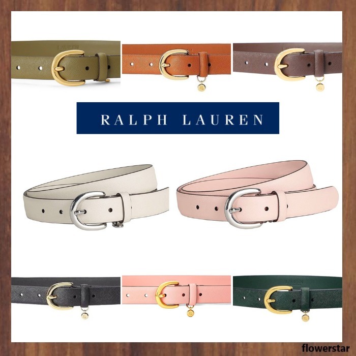【RALPH LAUREN】ロゴチャーム レザーベルト（送料込み）