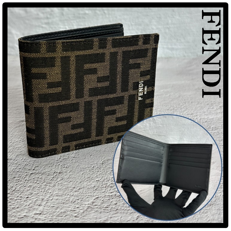 ☆関税込☆FENDI☆FF JACQUARD BILLFOLD WALLET☆ 折りたたみ財布