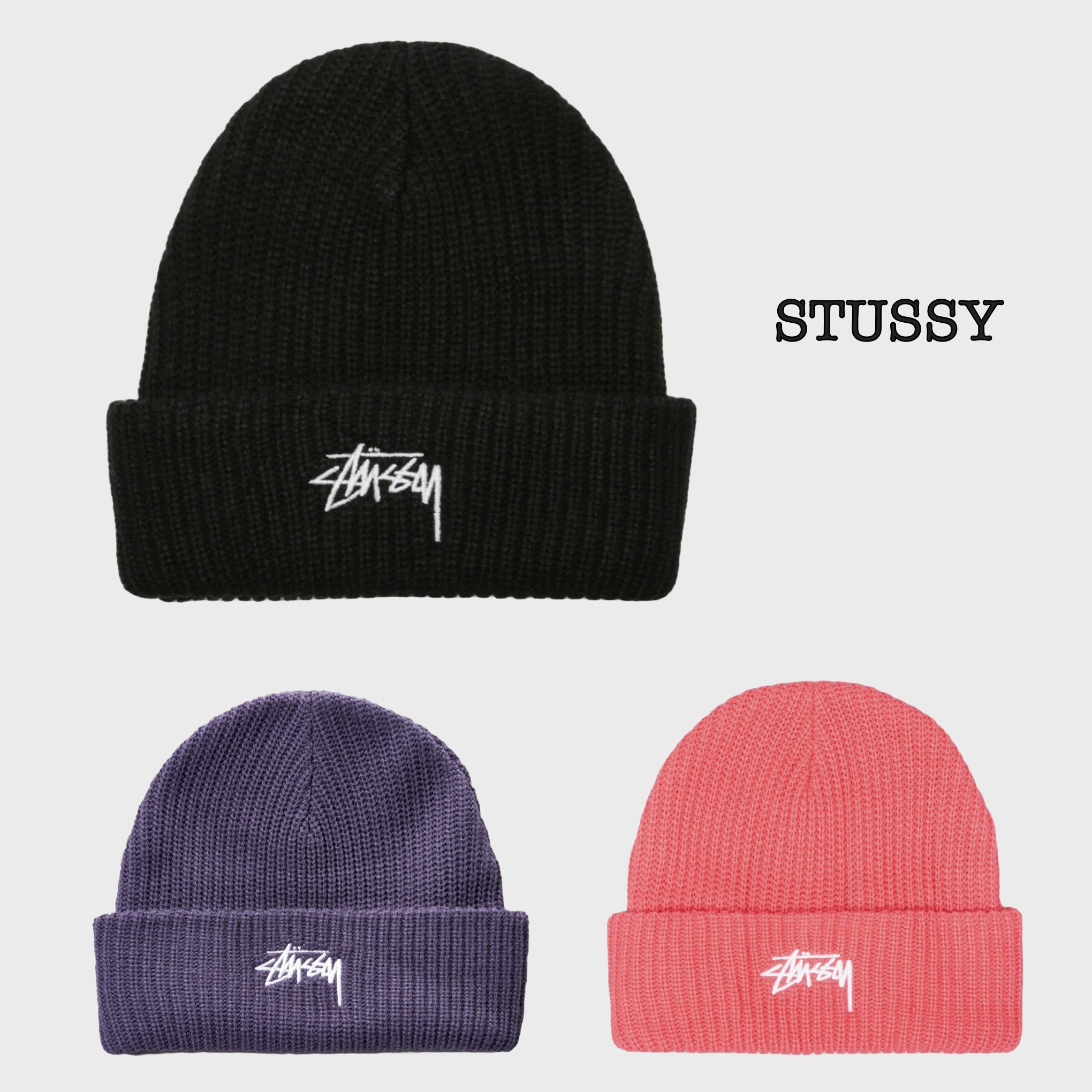 ◆STUSSY◆ Stock Cuff Beanie ビーニー・ニットキャップ