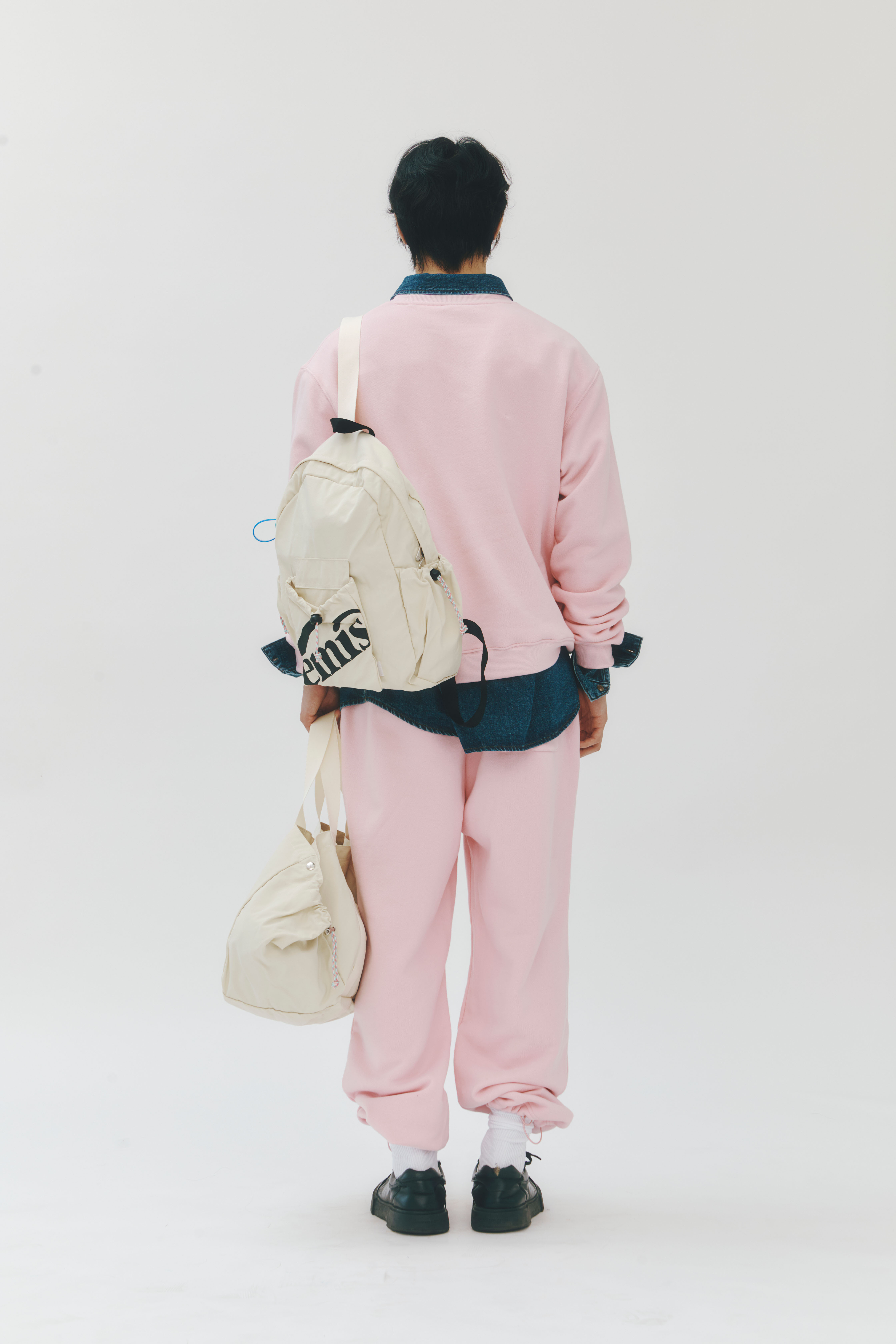EMIS】PACKABLE NYLON TOTE BAG-CREAM (EMIS/トートバッグ