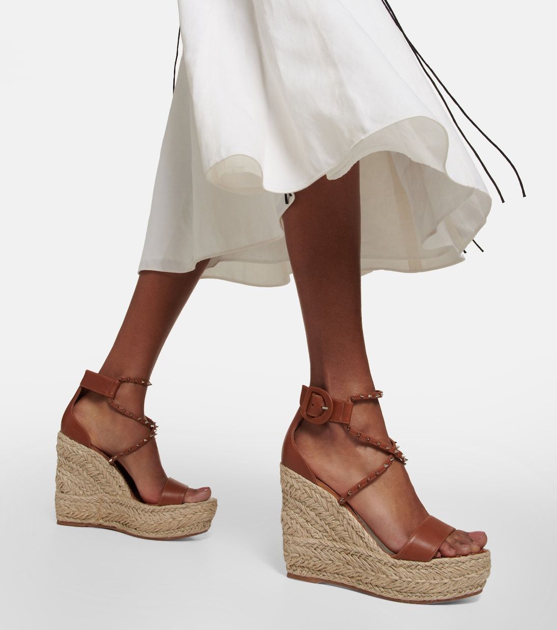 新作*Christian Louboutin*Chocazeppa レザー ウェッジ サンダル 新作*Christian Louboutin*Chocazeppa レザー ウェッジ サンダル