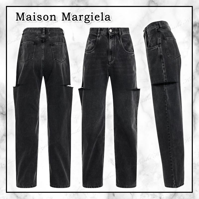 ◆Maison Margiela 23AW◆ スラッシュ デニム ジーンズ / 黒 ◆