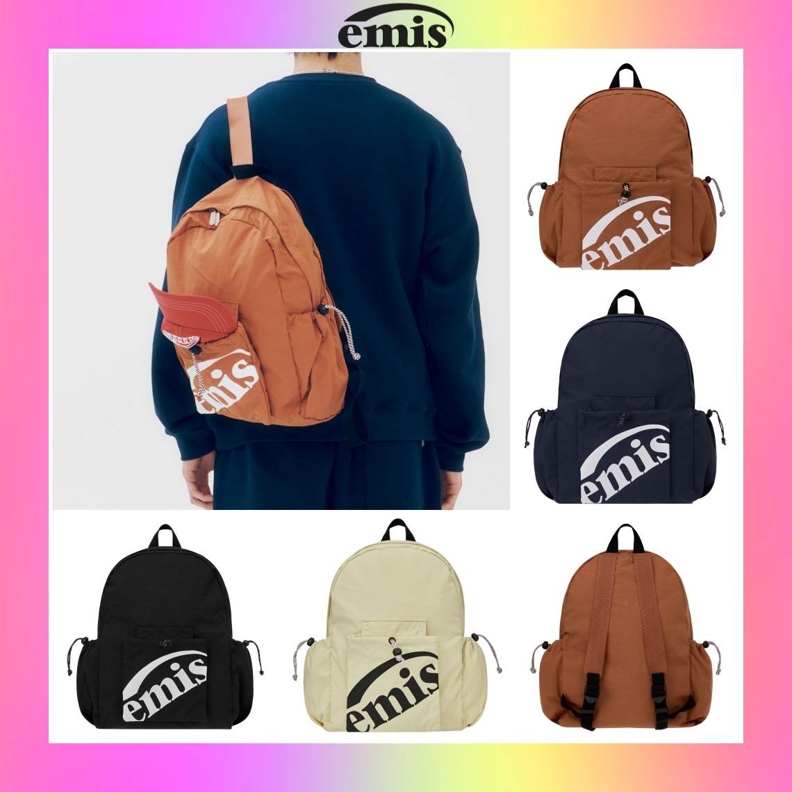 【emis】韓国人気★ PACKABLE NYLON BACKPACK
