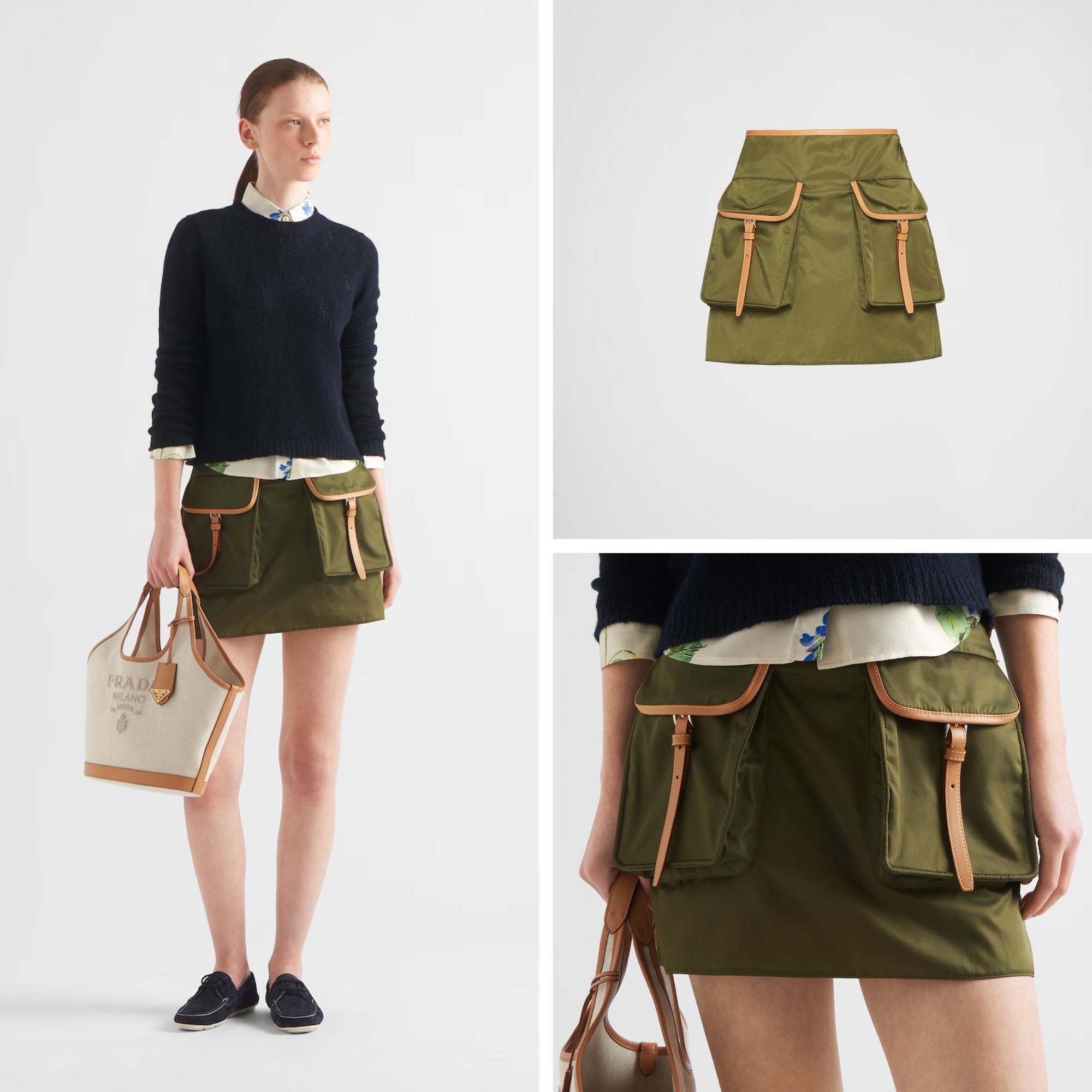 《送料無料》PRADA Re-Nylon miniskirt