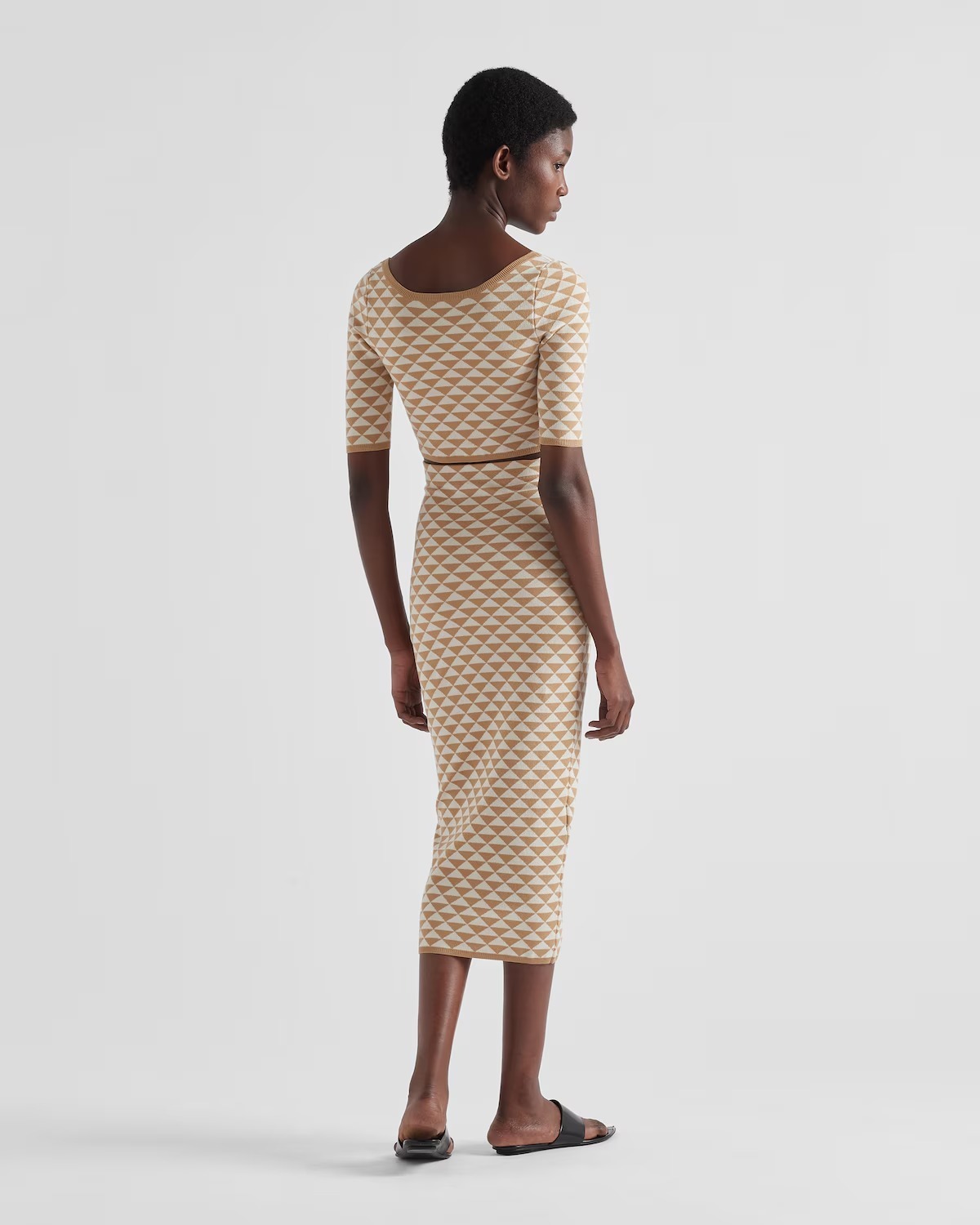 《送料無料》PRADA Jacquard cotton knit skirt