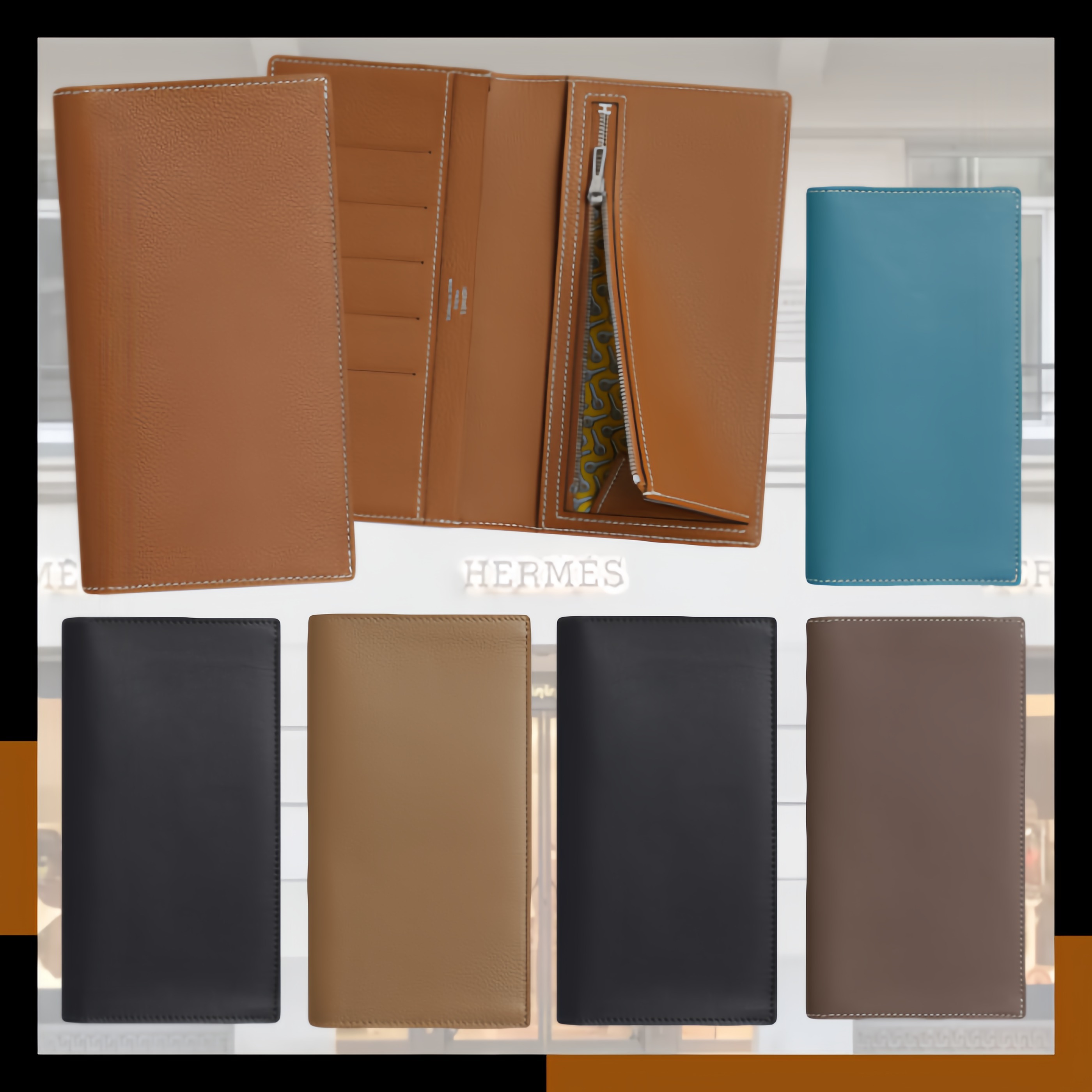 HERMES 稀少 長財布 ロングウォレット 本革レザー Citizen Twill