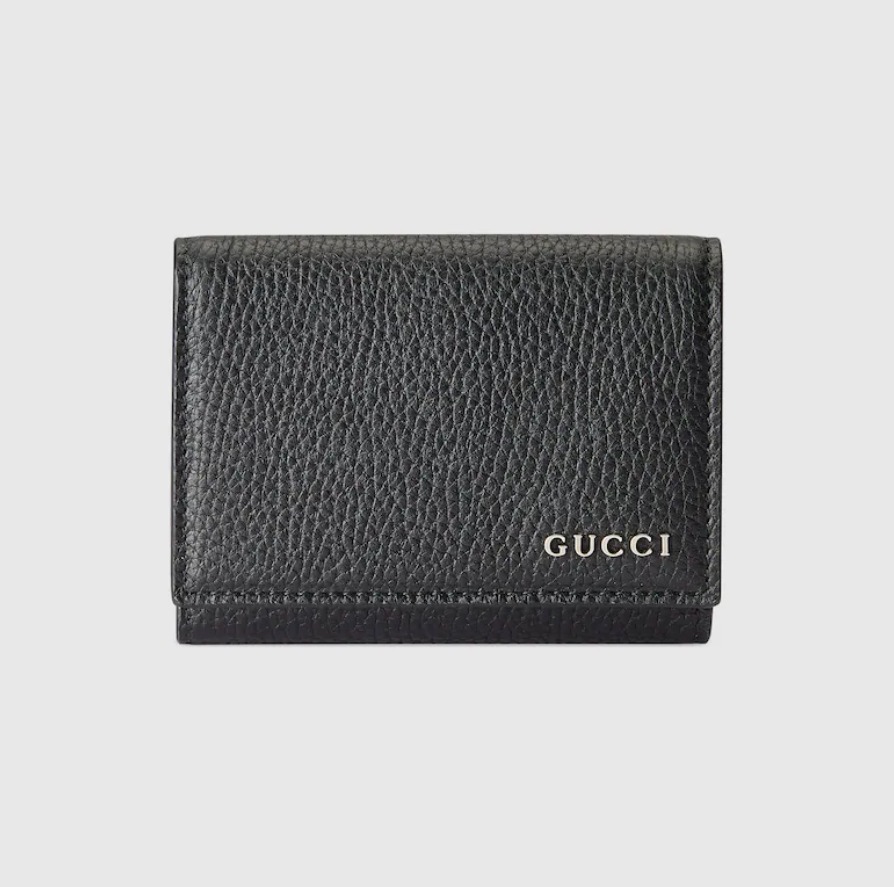 日本限定 ダブルG 二つ折りウォレットブラック レザー | GUCCI公式