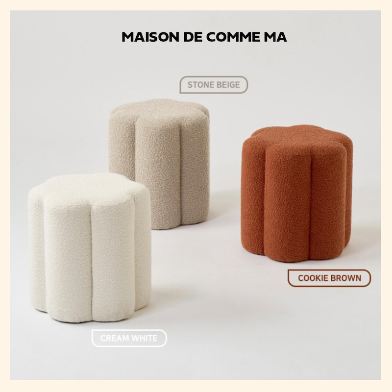 [MAISONDECOMMEMA] カヌレスツール 化粧台用チェア 簡易チェア