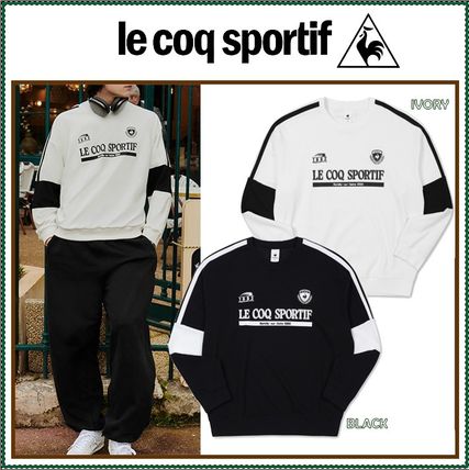 le coq sportif Hoodies & Sweatshirts Unisex Street Style Long Sleeves Plain Cotton Logo